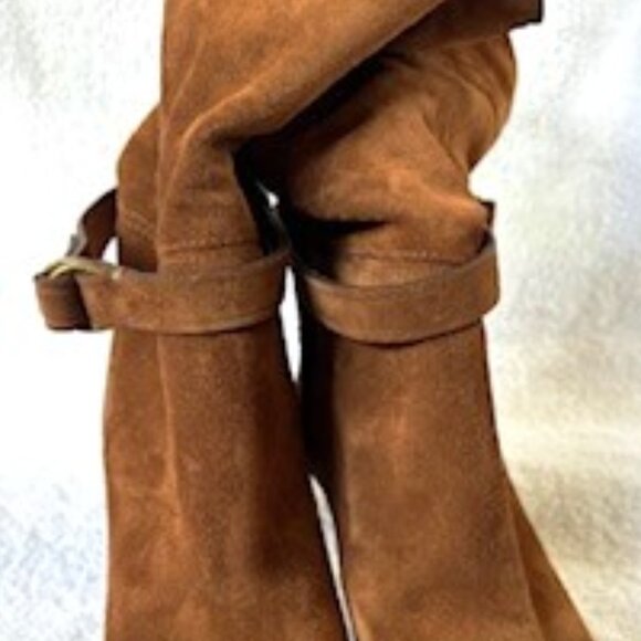 Polo Ralph Lauren "Zoe" mid-calf calfskin ankle strap booties NWOT Size 7-1/2 - Picture 7 of 10